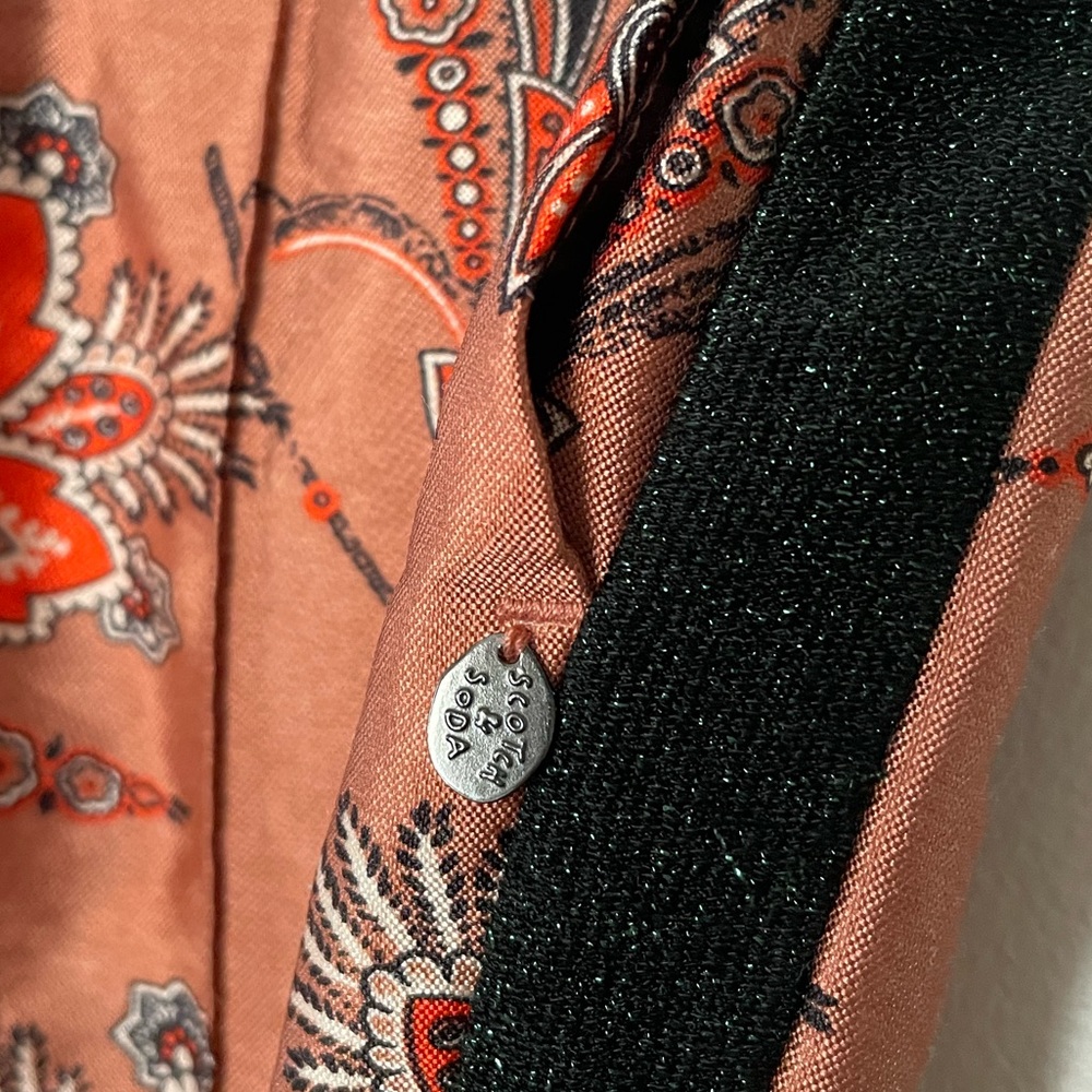 MAISON SCOTCH - SCOTCH & SODA FLORAL AND  CONTRAST PANEL PRINTED PANTS - Picture 11 of 14